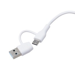 USB хаб «Memo», 2*USB, 2*Type C, бамбук