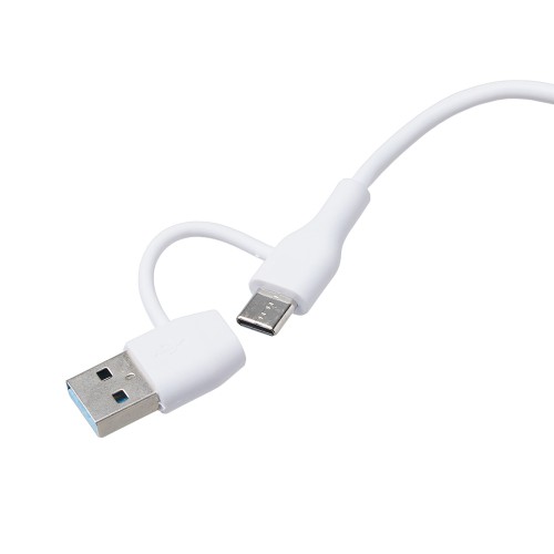 USB хаб «Memo», 2*USB, 2*Type C, бамбук