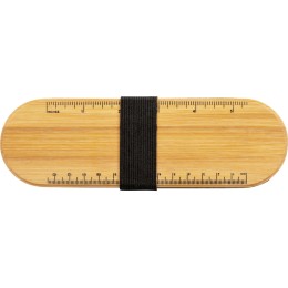 Пенал с линейкой и подставкой для телефона из бамбука "Haruki", серый