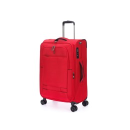 Чемодан TORBER БРОСНО, красный, нейлон 600D, 43,5 х 26 х 68 см, 56 л