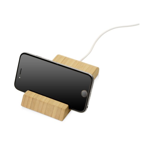 Беспроводное зарядное устройство из бамбука «Jetty», 10 Вт, натуральный