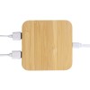 USB-хаб с беспроводной зарядкой из бамбука Plato