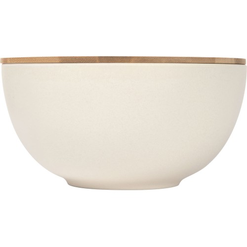 Салатник Bowl с бамбуковой крышкой, бежевый