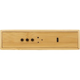 Часы настольные с беспроводной зарядкой «Index», 10 Вт, бамбук (Р)