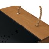 Подарочная коробка из фанеры Constellation 330х220х100 мм, фанера 6 мм, крышка на выдвижных пазах черная ЛХДФ 3 мм, бечевка