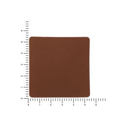 ПАТЧ КВАДРАТ nubuk (коричневый ) 5,5 х 5,5 см