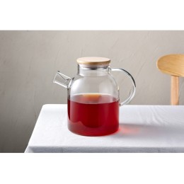 Стеклянный чайник с бамбуковой крышкой "Sencha M"