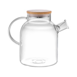 Стеклянный чайник с бамбуковой крышкой "Sencha M"