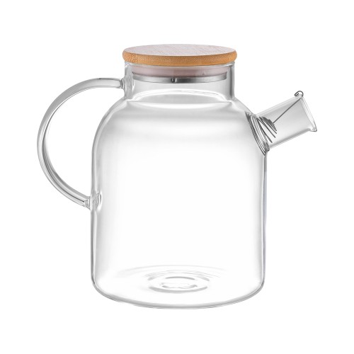 Стеклянный чайник с бамбуковой крышкой "Sencha M"