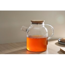 Стеклянный чайник с бамбуковой крышкой "Sencha M"