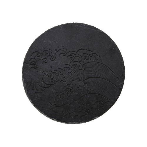 Круглая доска Moon для закусок, сланцевая 25 см