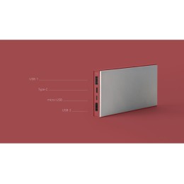 Внешний аккумулятор Rombica NEO ARIA Claret, 10000 мАч, Soft-touch, PD, QCharge, Type-C, бордовый (Р)