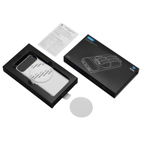 Магнитный беспроводной внешний аккумулятор со встроенными кабелями «Мэни»,быстаря зарядка, 10000 мАч, белый