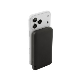 Беспроводной внешний аккумулятор с подсветкой лого и подставкой «Magflash», 10000 мАч, 15 Вт, черный