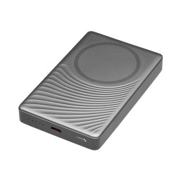 Магнитный беспроводной внешний аккумулятор, QC/PD «Сёрф», 10000 мАч, серый