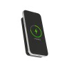 Магнитный беспроводной внешний аккумулятор со встроенными кабелями «Мэни»,быстаря зарядка, 10000 мАч, черный
