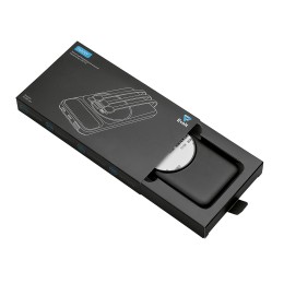 Магнитный беспроводной внешний аккумулятор со встроенными кабелями «Мэни»,быстаря зарядка, 10000 мАч, черный