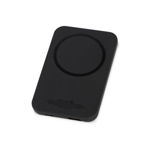 Магнитный беспроводной внешний аккумулятор "MagnetIQ", 5000 mah, 10 W, черный (Р)