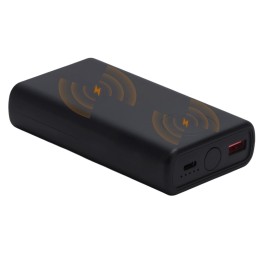 Внешний беспроводной аккумулятор 2-в-1 с функцией зарядки Apple Watch, QC/PD «AtomIQ», 10000 мАч, черный