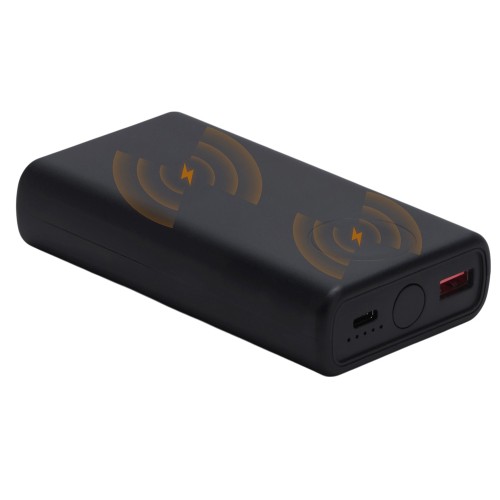 Внешний беспроводной аккумулятор 2-в-1 с функцией зарядки Apple Watch, QC/PD «AtomIQ», 10000 мАч, черный