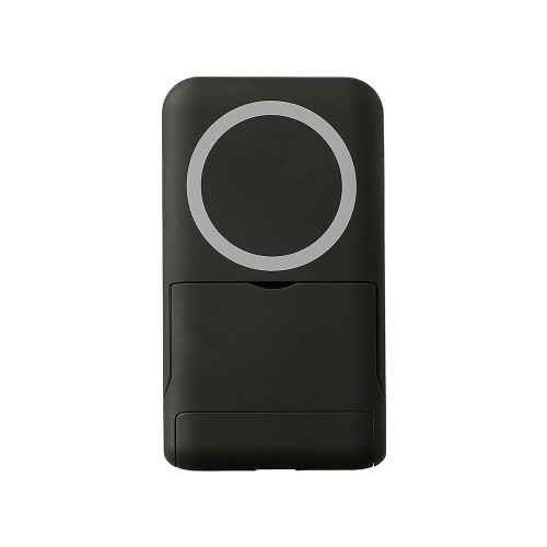 Беспроводной внешний аккумулятор с подсветкой лого и подставкой «Magflash», 10000 мАч, 15 Вт, черный