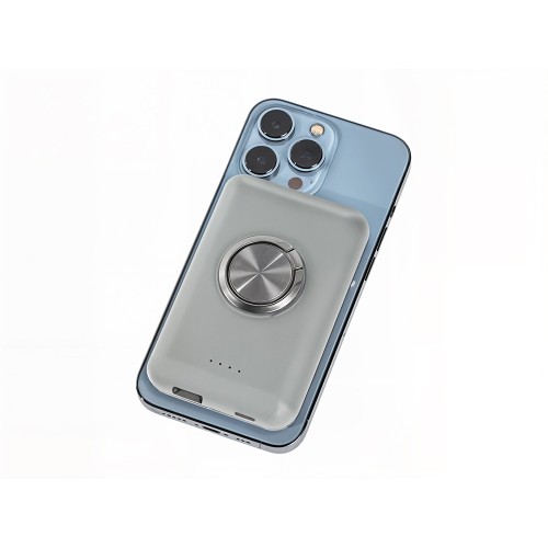 Магнитный беспроводной внешний аккумулятор "MagnetIQ", 5000 mah, 10 W, серый Cool gray 7C