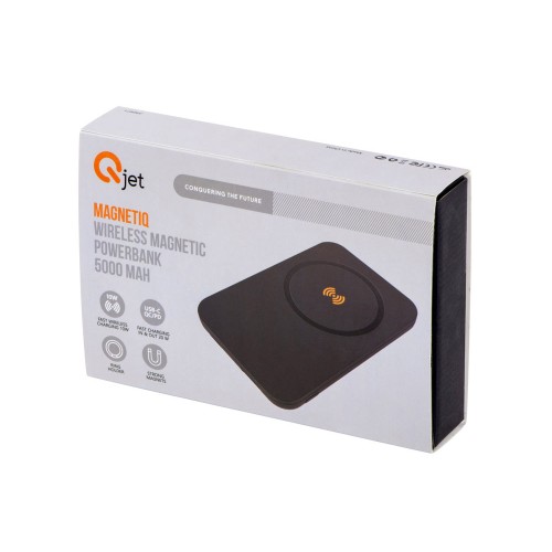 Магнитный беспроводной внешний аккумулятор "MagnetIQ", 5000 mah, 10 W, серый Cool gray 7C