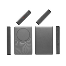 Магнитный беспроводной внешний аккумулятор, QC/PD «Сёрф», 10000 мАч, серый