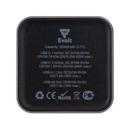 Внешний аккумулятор для ноутбуков «Main» 65 Вт, 20000 mAh, серый