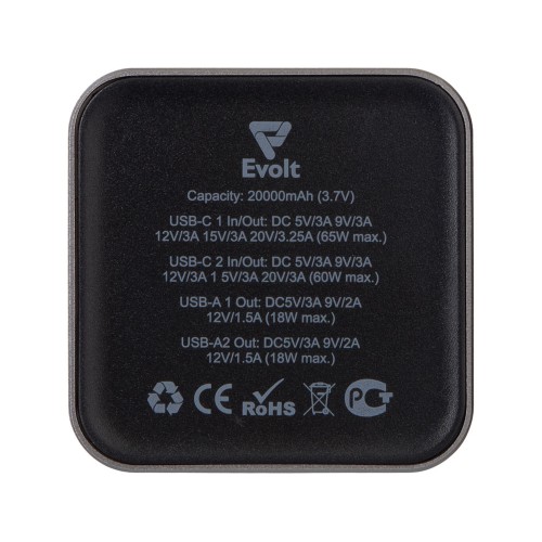 Внешний аккумулятор для ноутбуков «Main» 65 Вт, 20000 mAh, серый