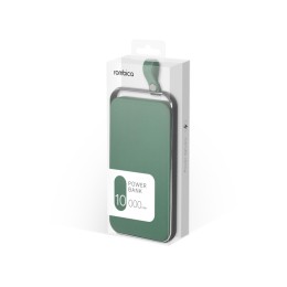 Внешний аккумулятор Rombica NEO Electron Green, 10000 мАч, зеленый (Р)