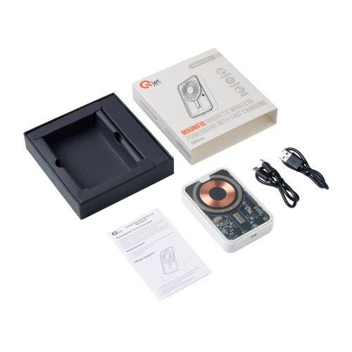 Беспроводной магнитный внешний аккумулятор с QC\PD «MagnifIQ», 10000 мАч, 15 Вт, белый