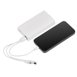 Внешний беспроводной аккумулятор 2-в-1 с функцией зарядки Apple Watch, QC/PD «AtomIQ», 10000 мАч, белый