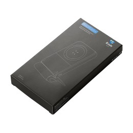 Беспроводной внешний аккумулятор с подсветкой лого и подставкой «Magflash», 10000 мАч, 15 Вт, черный