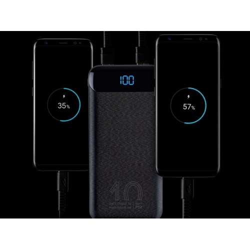 VA2540 (10 000mAh), QC/PD 20W внешний аккумулятор с дисплеем, черный