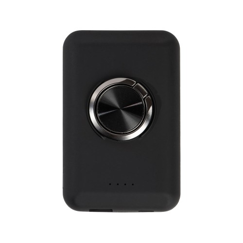 Магнитный беспроводной внешний аккумулятор "MagnetIQ", 5000 mah, 10 W, черный (Р)