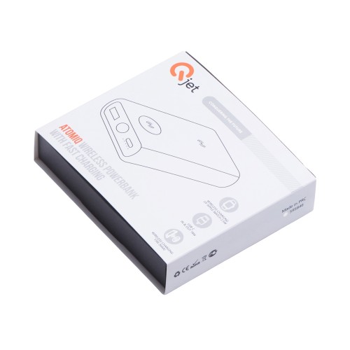 Внешний беспроводной аккумулятор 2-в-1 с функцией зарядки Apple Watch, QC/PD «AtomIQ», 10000 мАч, белый