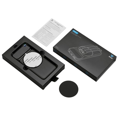 Магнитный беспроводной внешний аккумулятор со встроенными кабелями «Мэни»,быстаря зарядка, 10000 мАч, черный