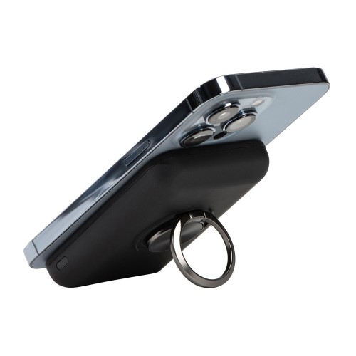 Магнитный беспроводной внешний аккумулятор "MagnetIQ", 5000 mah, 10 W, черный (Р)