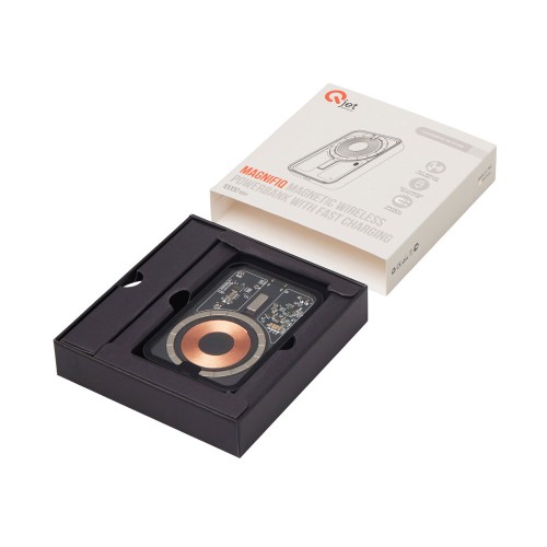 Беспроводной магнитный внешний аккумулятор с QC\PD «MagnifIQ», 10000 мАч, 15 Вт, черный