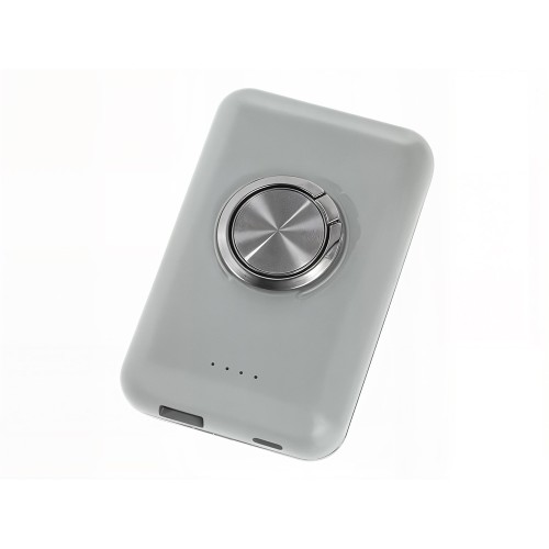 Магнитный беспроводной внешний аккумулятор "MagnetIQ", 5000 mah, 10 W, серый Cool gray 7C