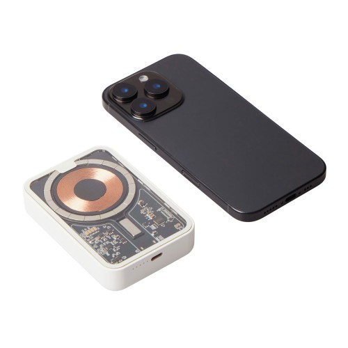 Беспроводной магнитный внешний аккумулятор с QC\PD «MagnifIQ», 10000 мАч, 15 Вт, белый