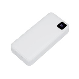 Внешний аккумулятор со встроенными кабелями «Фрэйм Про», быстрая зарядка, 20000мач, белый
