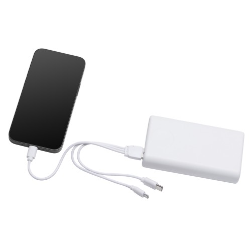 Внешний беспроводной аккумулятор 2-в-1 с функцией зарядки Apple Watch, QC/PD «AtomIQ», 10000 мАч, белый