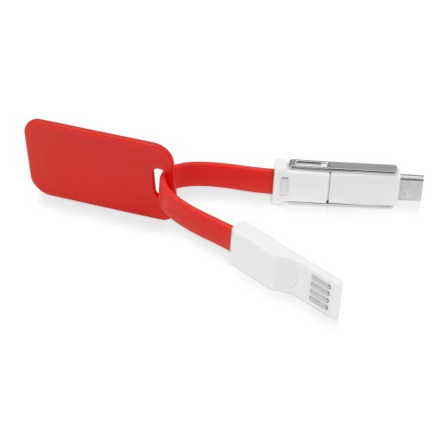 Зарядный кабель 3-в-1 "Charge-it", красный