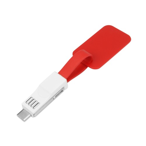 Зарядный кабель 3-в-1 "Charge-it", красный