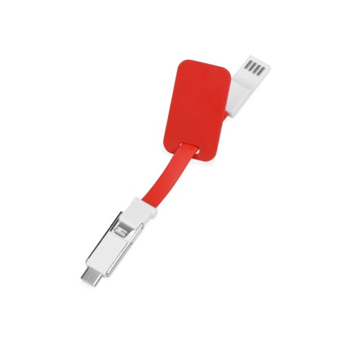 Зарядный кабель 3-в-1 "Charge-it", красный
