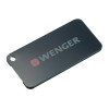 Бирка для багажа WENGER, черная, алюминий, 8 x 0,3 x 4 см