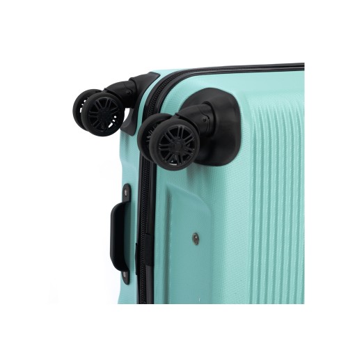Чемодан TORBER КАСПИЙ, светло-зелёный, ABS-пластик, 43 х 26 х 68 см, 64 л