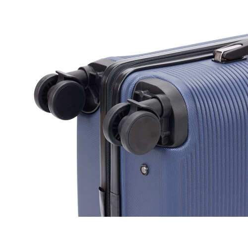 Чемодан TORBER ОНЕГА, синий, ABS-пластик, 59,5 х 39,5 х 24 см, 46 л